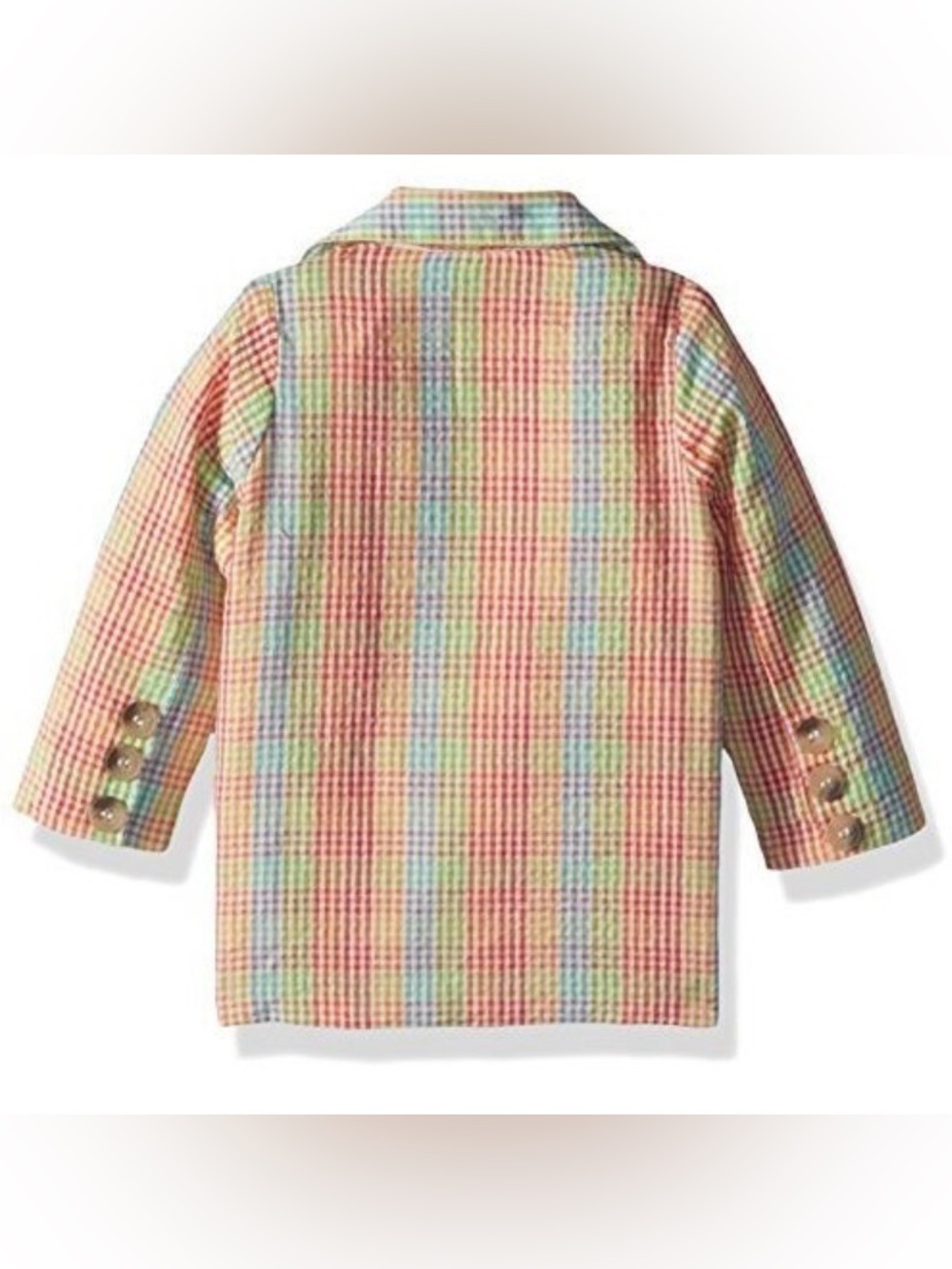 NWT [Masala Baby] Crosby Buttoned Blazer Multi-Color Plaid Baby/Toddler 3-6M - Picture 5 of 16